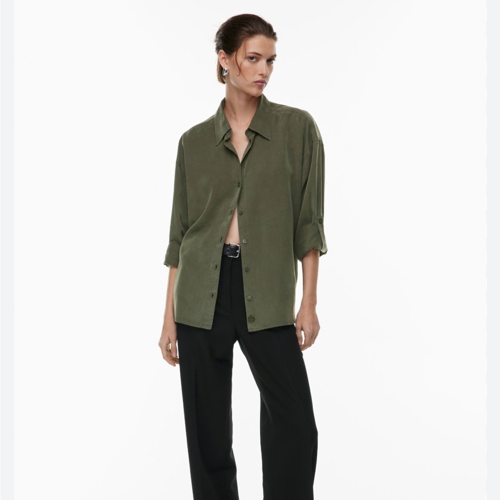 Aritzia Babaton Archive Shirt (Black, Tencel) - Picture 5 of 8